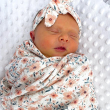 Load image into Gallery viewer, PRETTY FLORAL - Jersey Waffle Swaddle