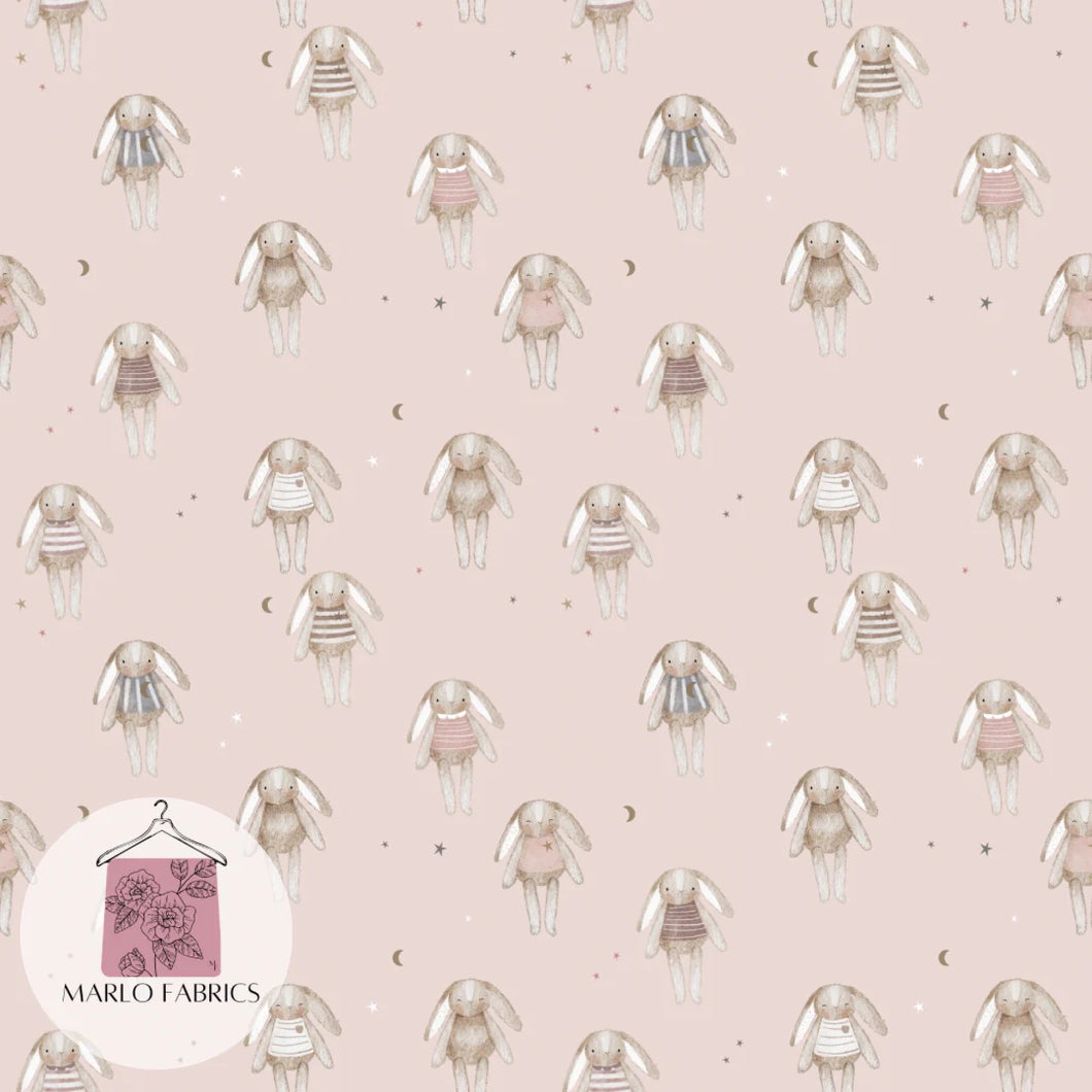 Beth S - 60x60 -pink bunnies /muslin