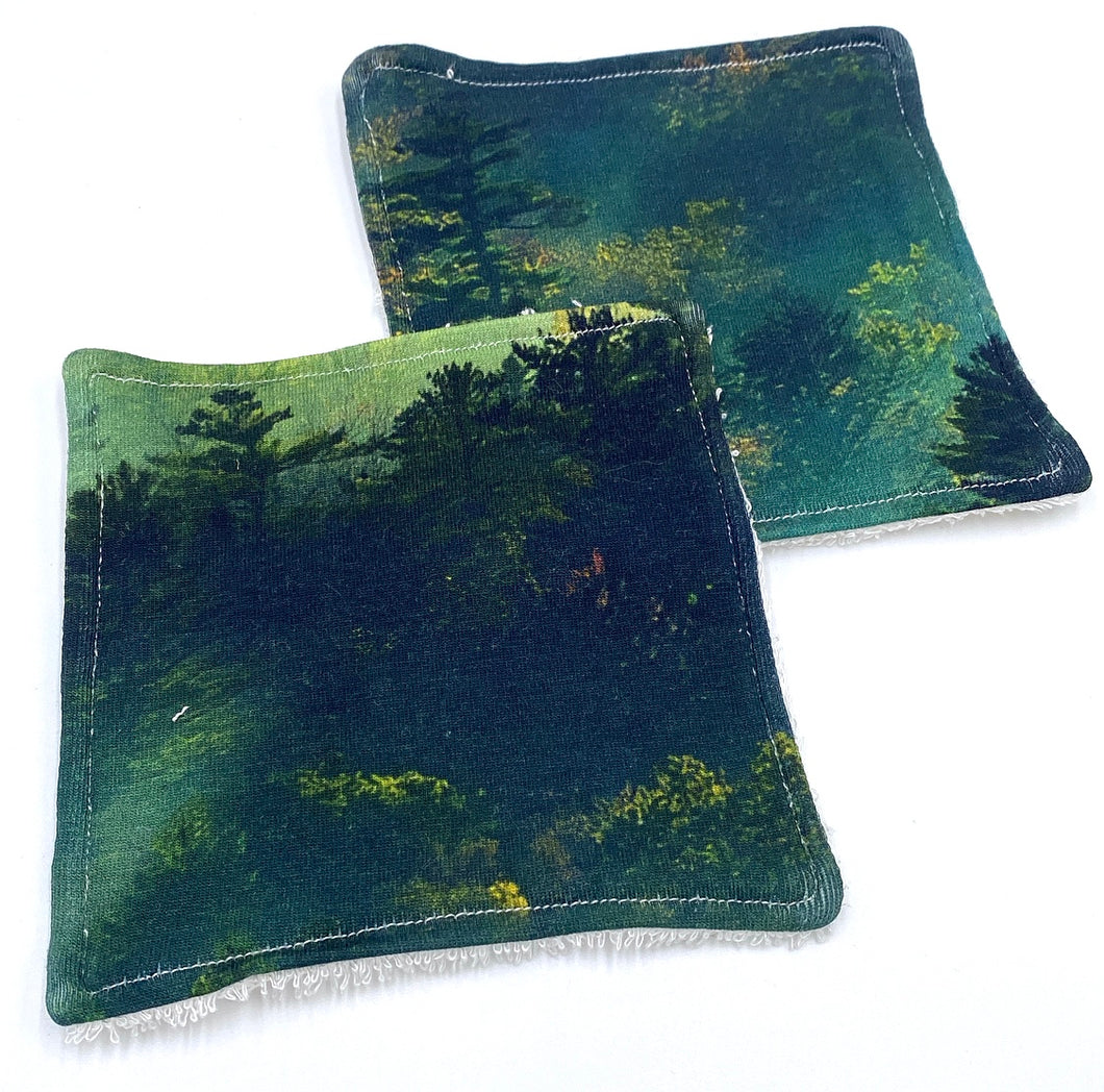 FOREST pair of mini bamboo flannels
